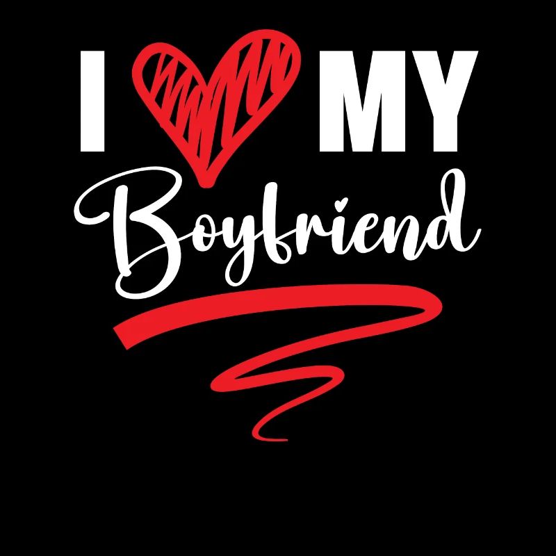 J'aime mon petit ami Saint Valentin Cupidon Love