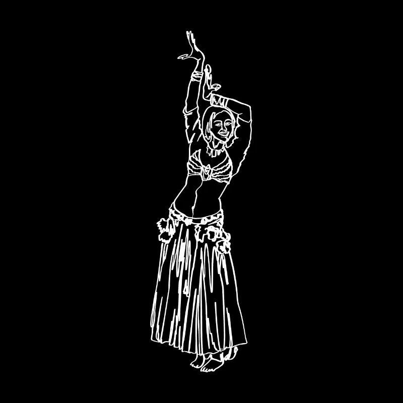 Belly Dancer Oneline Art - Belly Dance Dancer