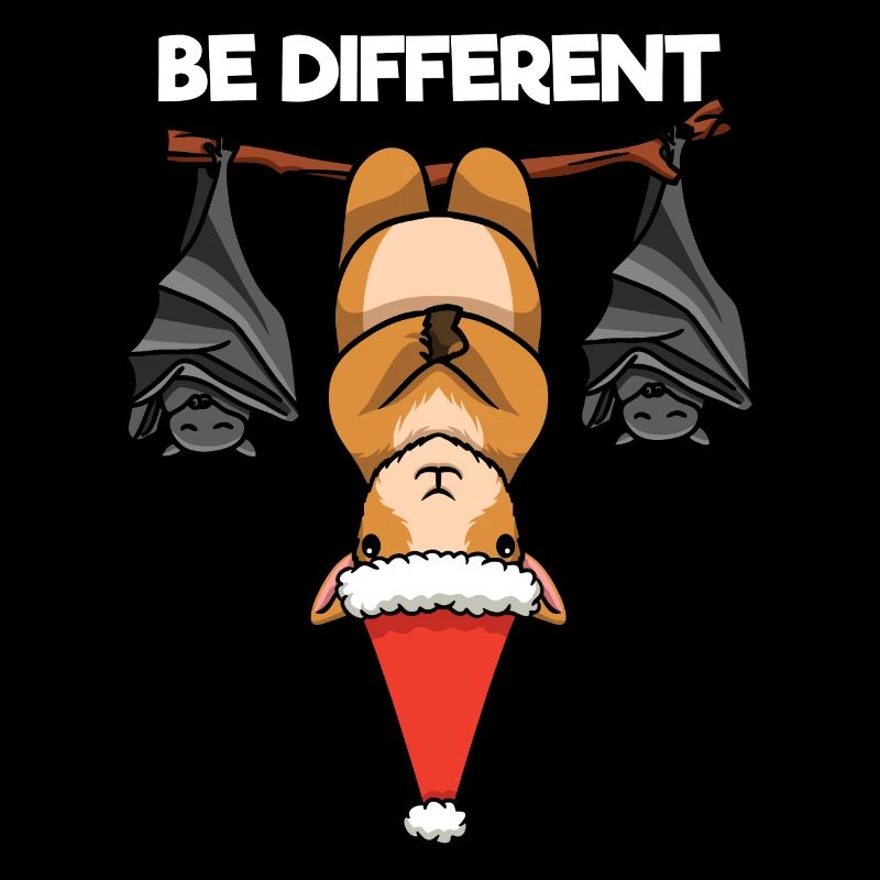 Be Different Ziege Fledermaus Weihnachtsmann