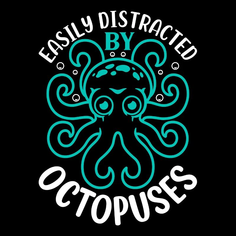 Céphalopode Kraken Octopus - facilement distrait par O