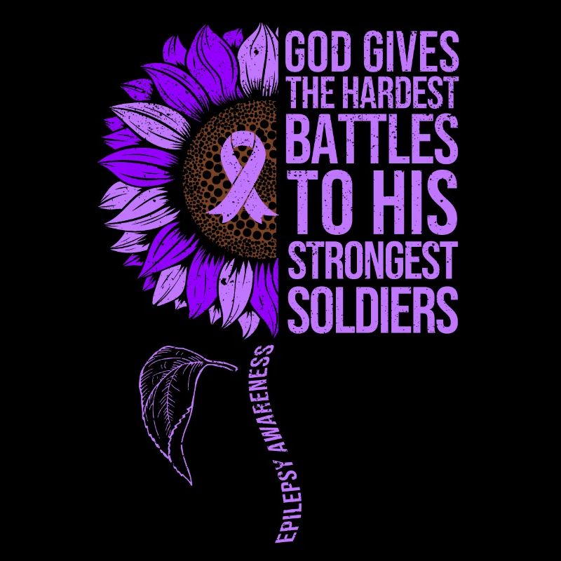 Epilepsy Awareness Sunflower