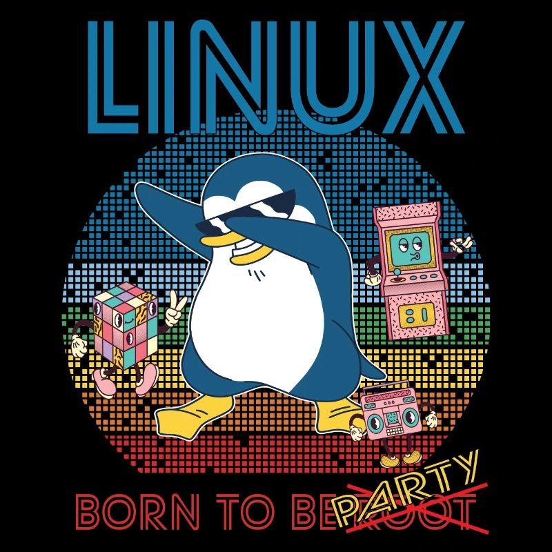 Retro Gamer Linux né pour être Root Geek Admin Pengu