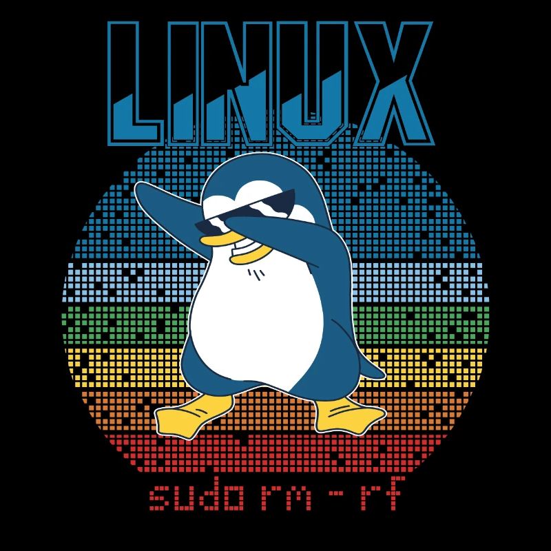 Linux Sudo Root Geek Admin Penguin Nerd Programmer