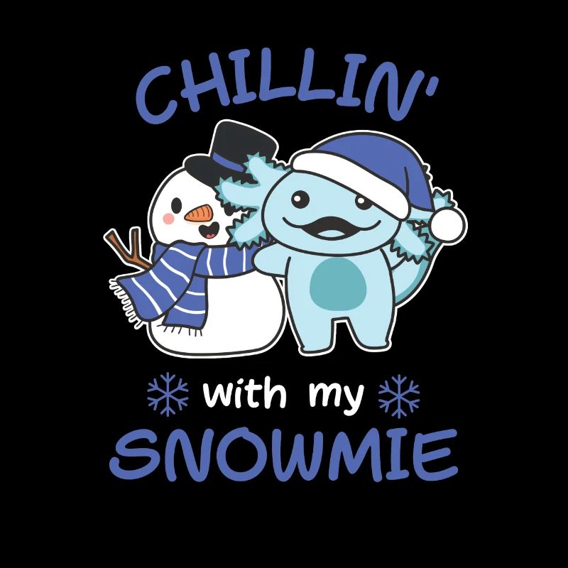 Axolotl Chillin with my snowmie schneemann
