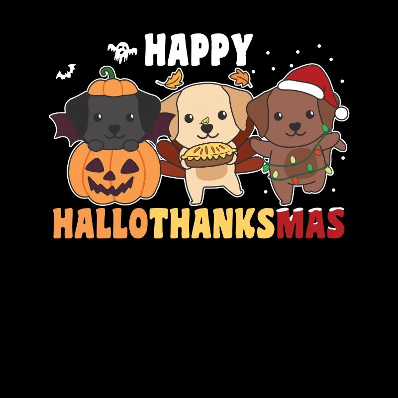 Happy Hallothanksmas Labrador Christmas