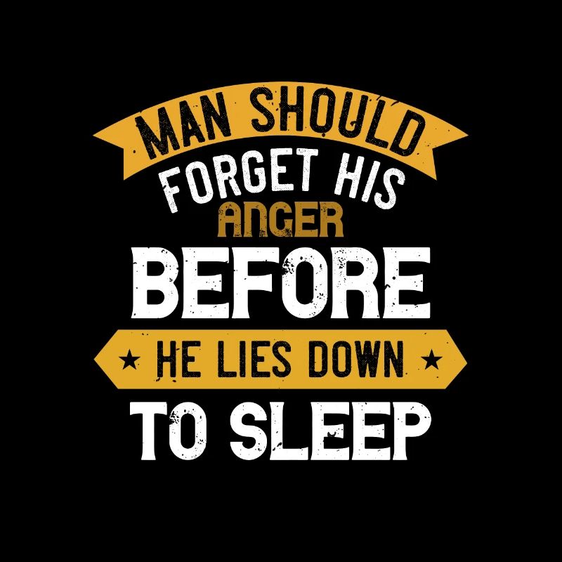 L’homme devrait oublier sa colère avant de se coucher