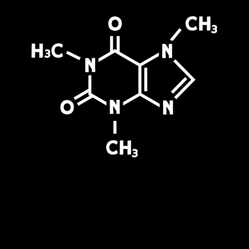 Caffeine Molecule For Barista And Coffee Lover