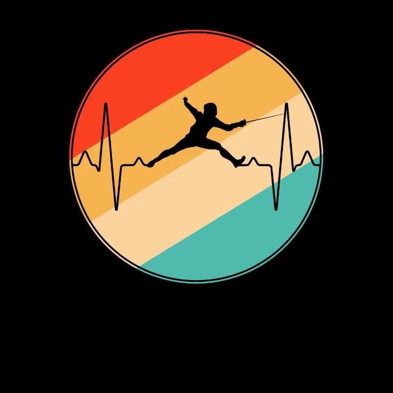 Fechten Retro Herzschlag