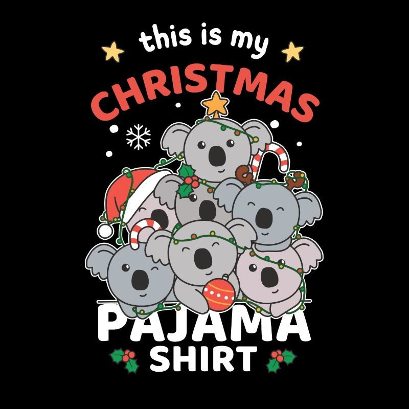 Koala Noël Chemise Pyjama Joyeux Noël