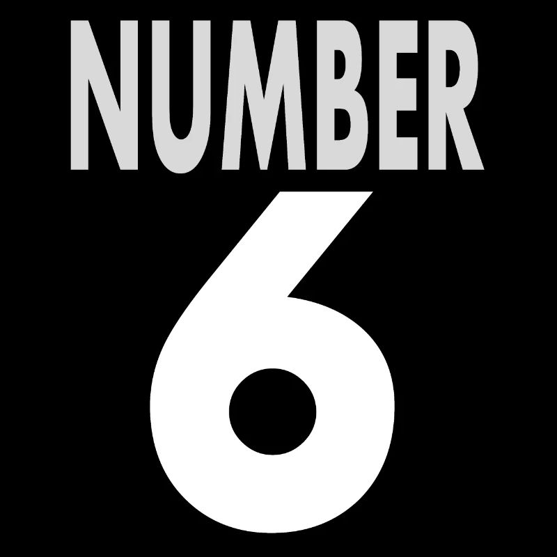 Nummer 6 Zahl sechs Trikotnummer 6 Geschenkidee