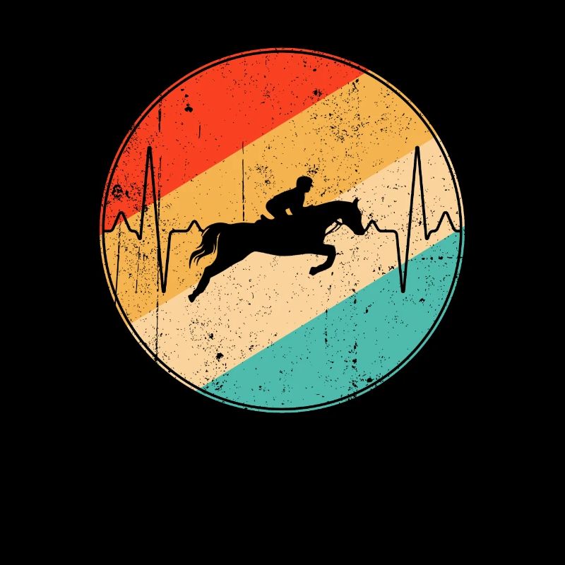 Pferd retro herzschlag
