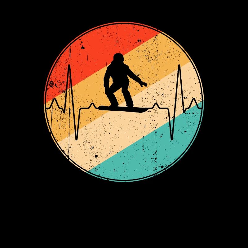Snowboard Retro Heartbeat