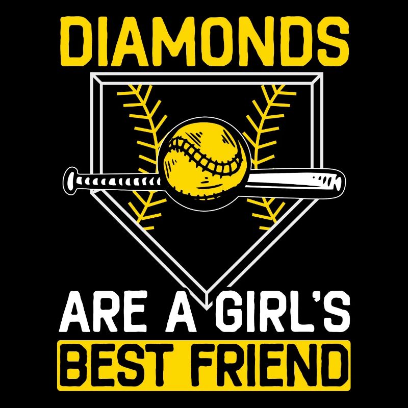 Diamonds sind der beste Freund eines Mädchens Softballspieler