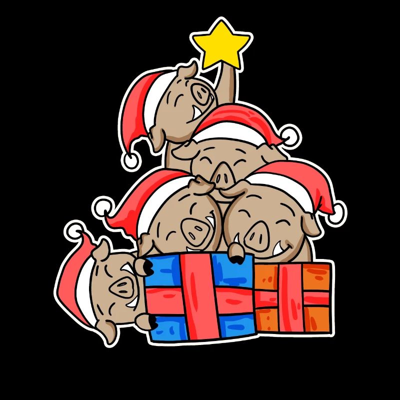 Wildschweine Weihnachtsbaum Wildschwein