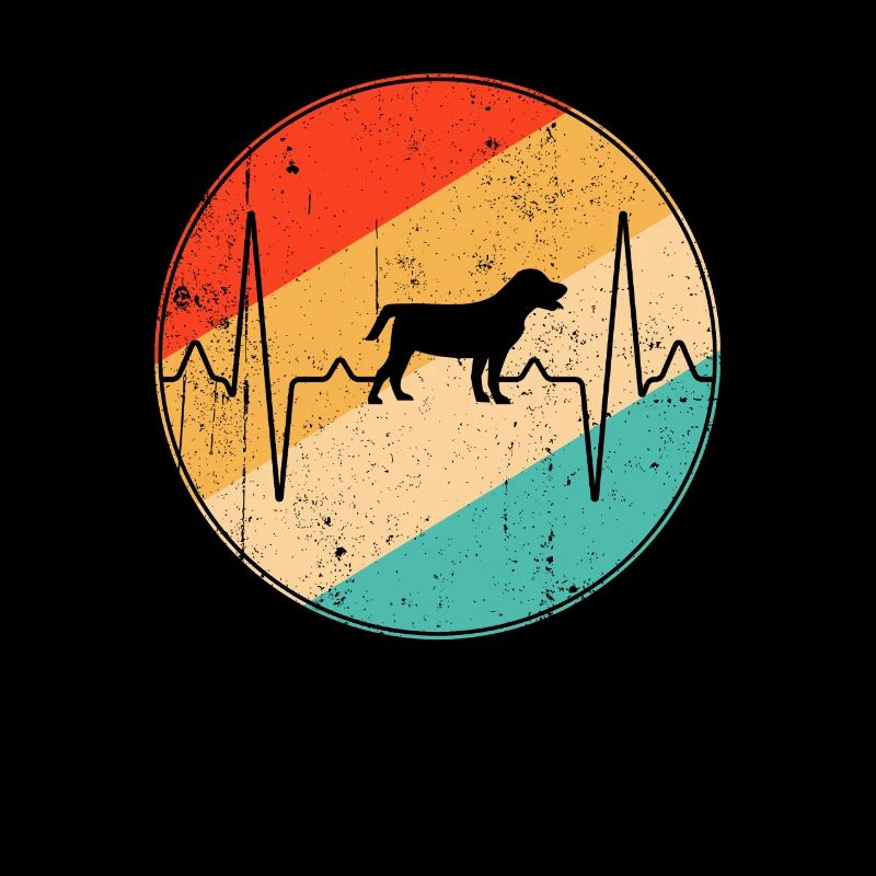 Hund Retro Herzschlag