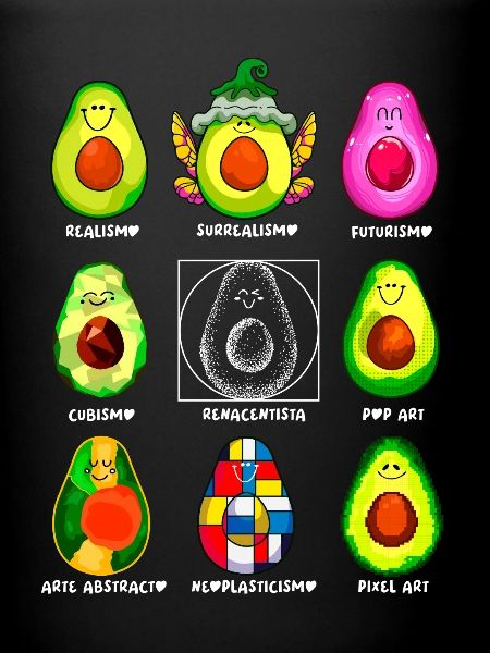 Kunstgeschichte Kawaii Avocados