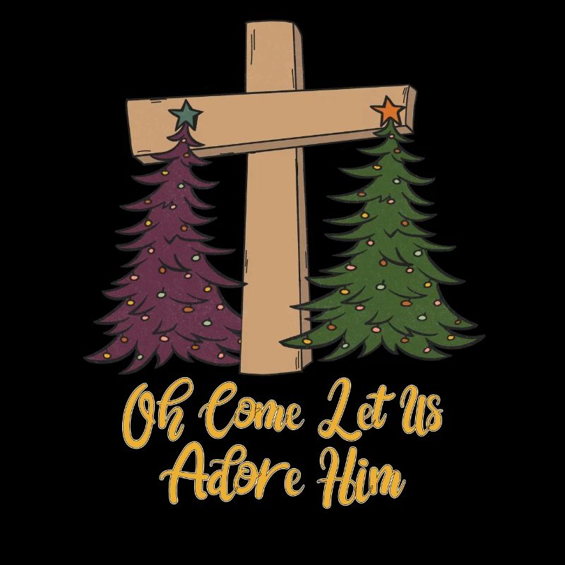 Oh come let's worship him gift cross