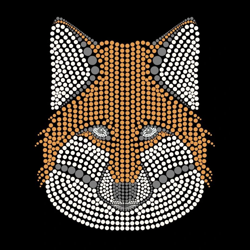 Conception d’animaux forestiers de renards parsemés de têtes d’animaux