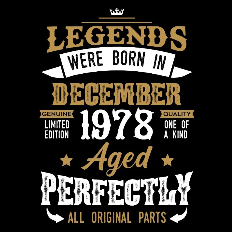Né Décembre 1978 Cadeau d’anniversaire