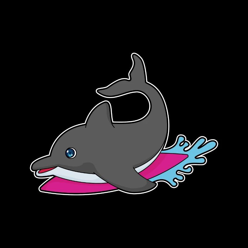 Été de surf sur planche de surf Dolphin