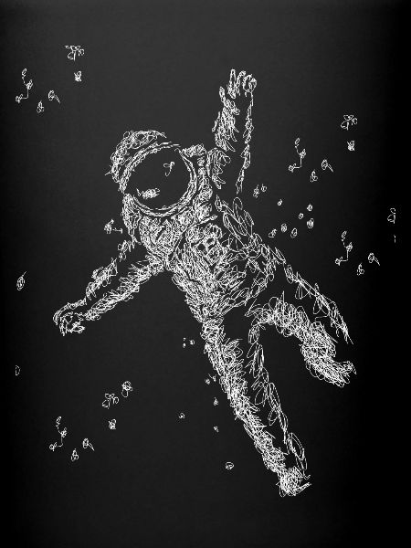 Astronaute dans le ciel
