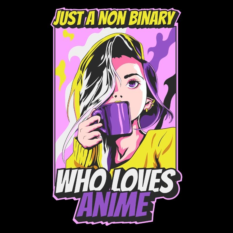 Funny Non-Binary Anime Girl Just a Not
