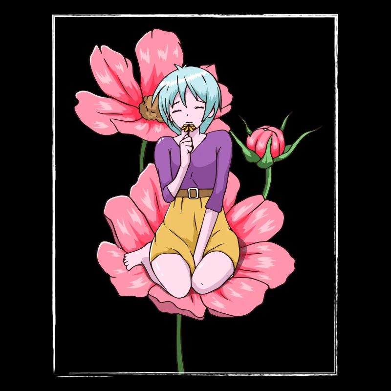Bloomcore Esthétique Anime Filles Fleurs Cottage