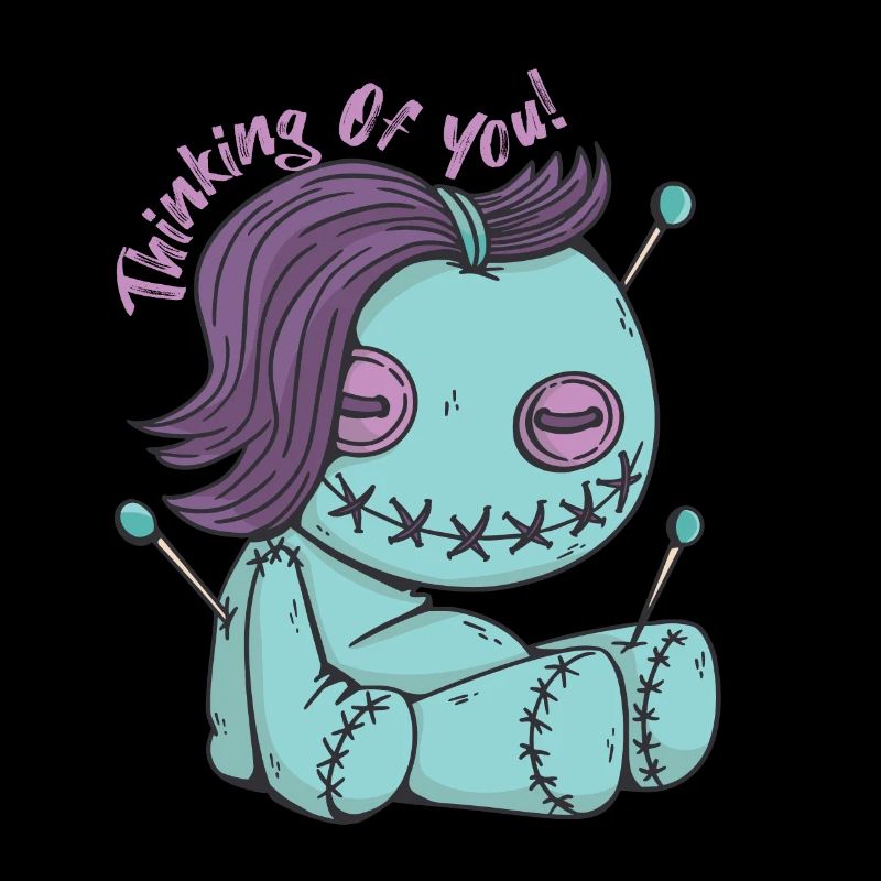 Zombie Voodoo Puppe, die an dich denkt! Halloween-