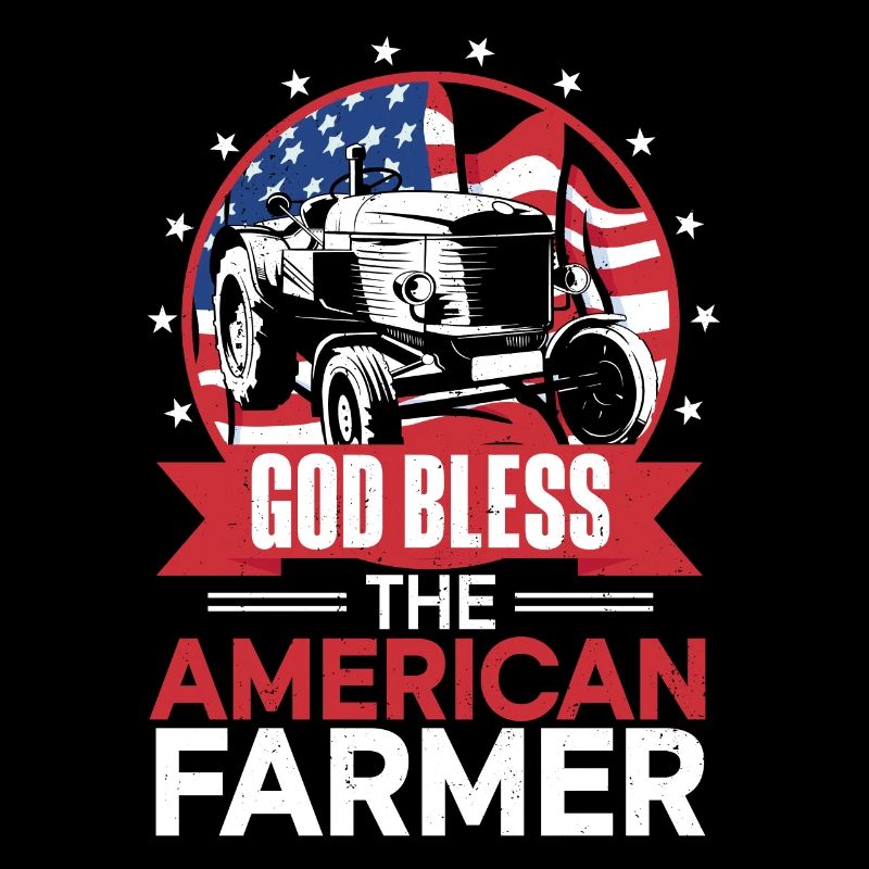 Farming Farmer Us American Flag