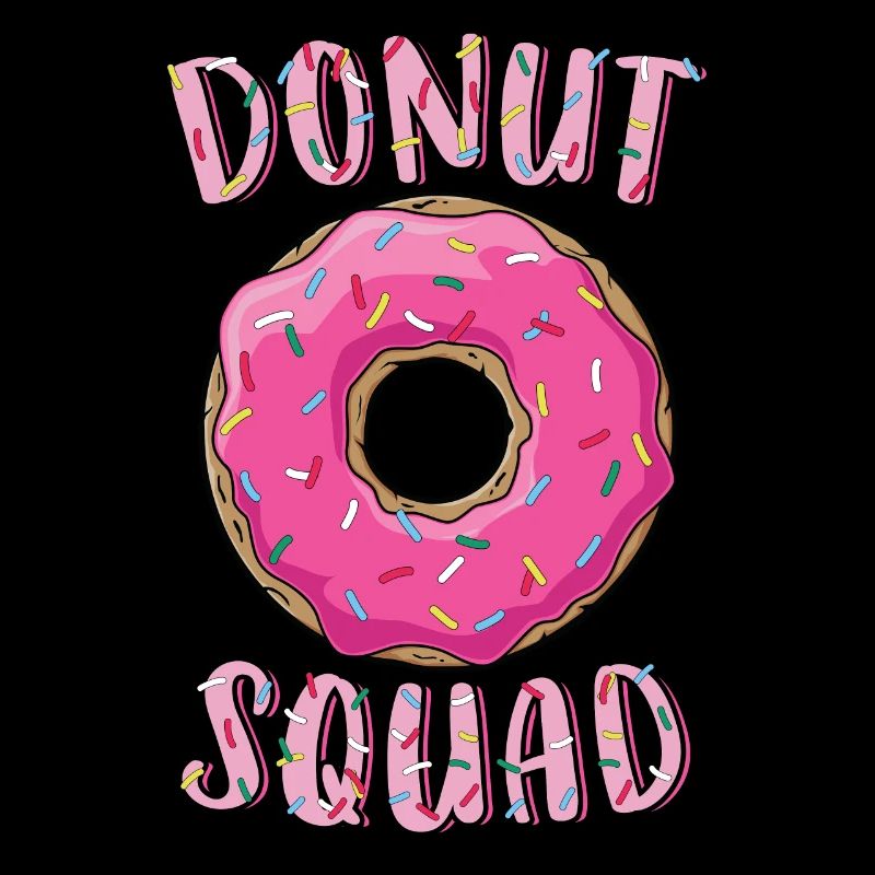 Donut Squad Matching Donut Party Rosa Donut