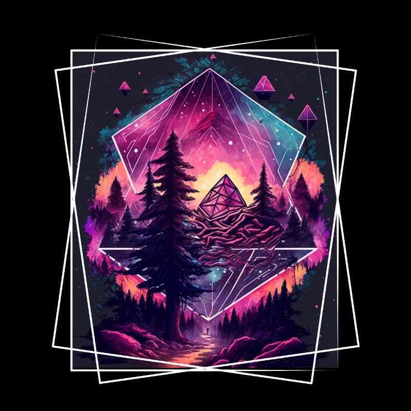Geometric Nature Trance Polygon Abstract Mystical
