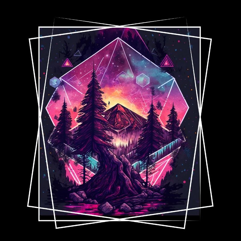 Geometric Nature Trance Polygon Abstract Mystical