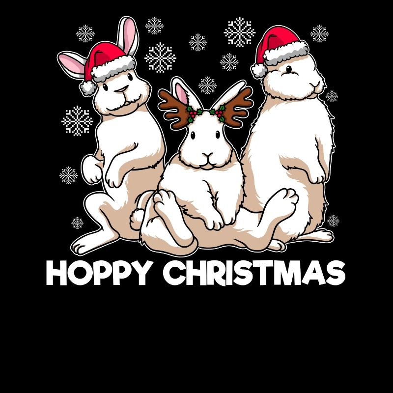 Hoppy Noël Lapin Père Noël Blanc