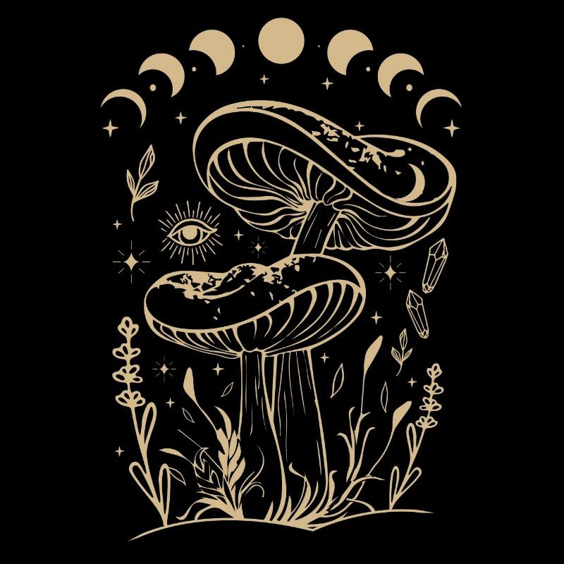 Champignons Boho & Minimalisme Goblincore Esthétique
