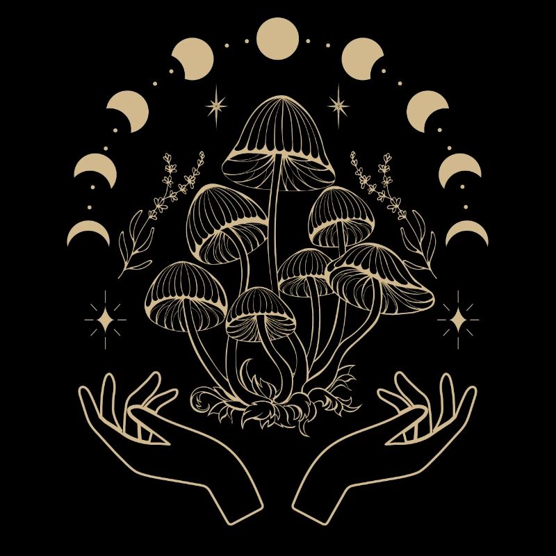 Champignons Boho & Minimalisme Goblincore Esthétique