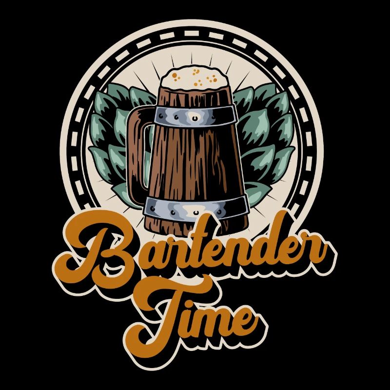 Bartender Time Shirt Geschenk Barkeeper