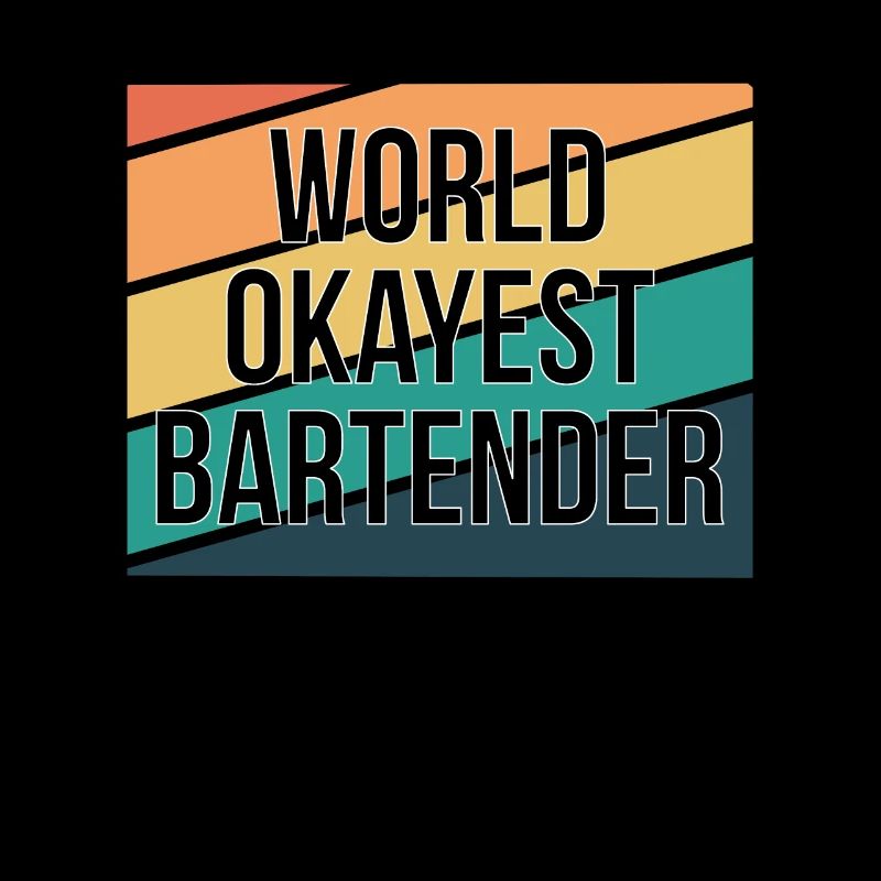 Worlds Okayest Bartender Shirt Bartender Gift