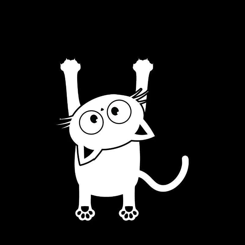 Cat falls scratch kitten