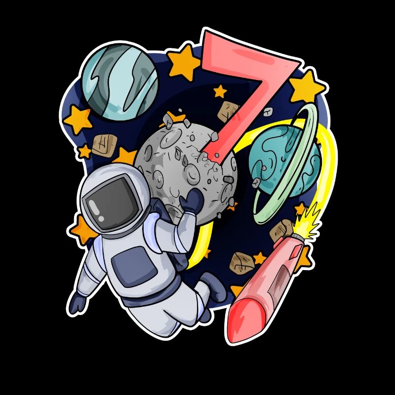 7e anniversaire 7 ans Jeune astronaute Espace