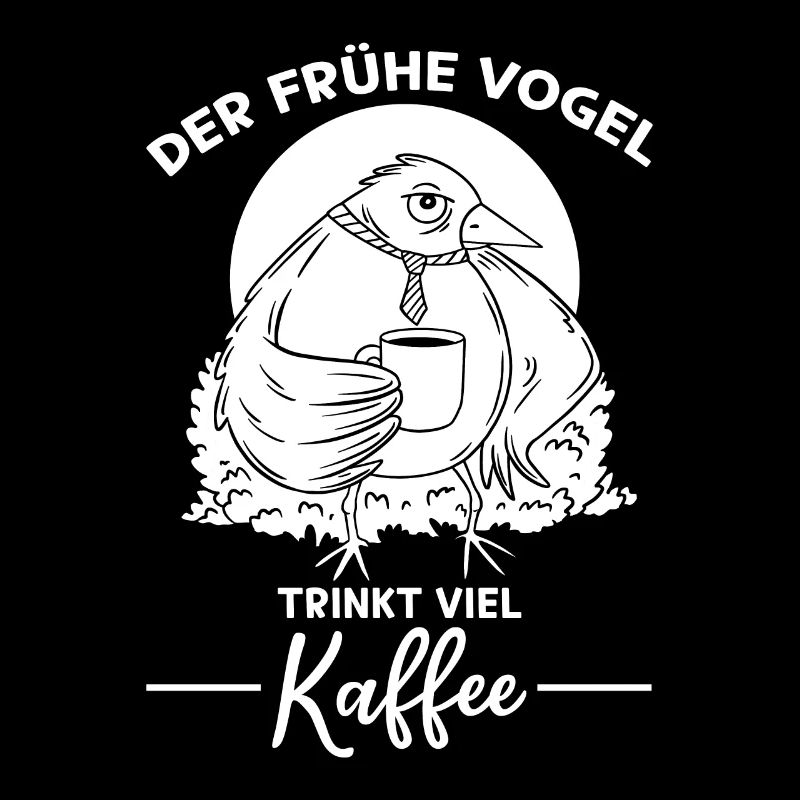 Der Frühe Vogel Trinkt Kaffee - Kaffeetrinker
