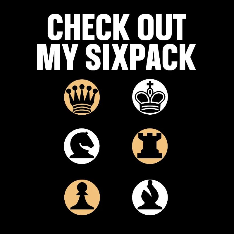 Check Out My Sixpack lustiges Schach