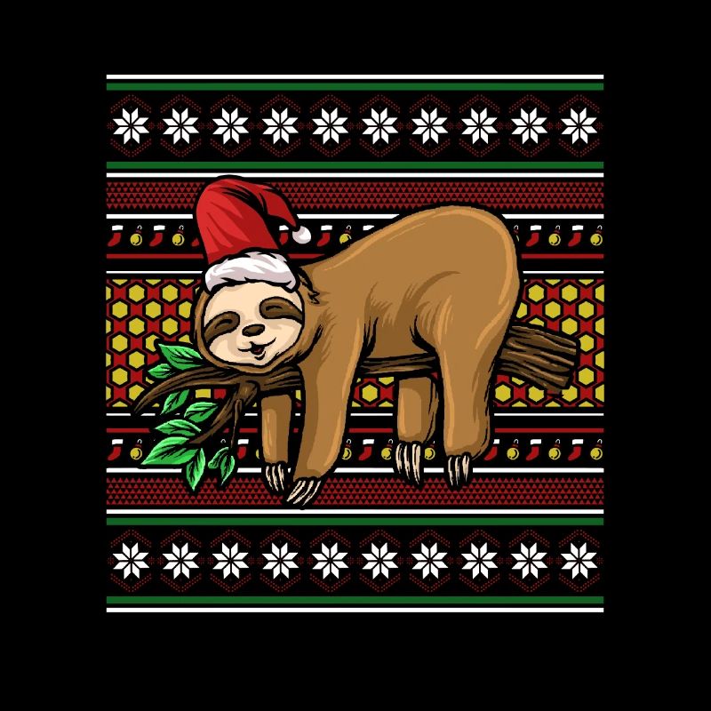 Moche pull de Noël Tshirt Noël paresseux