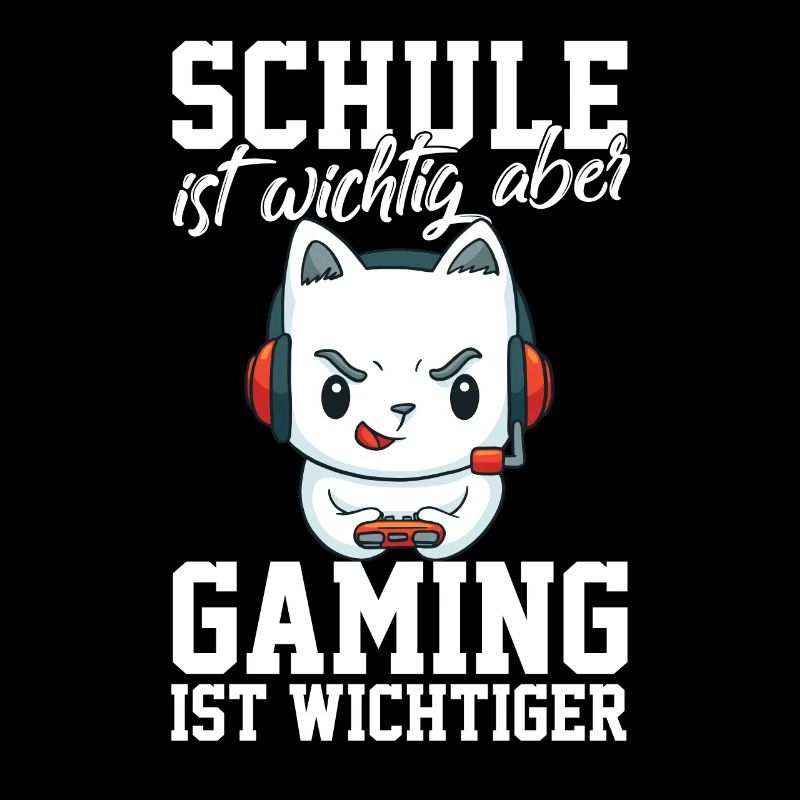 Gaming Katze - Computerspiele Videospiele Schule