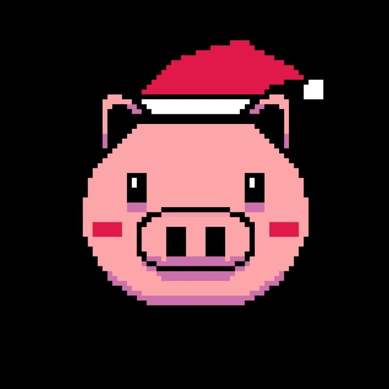 Pig pixelisé Noël - Drôle de cochon
