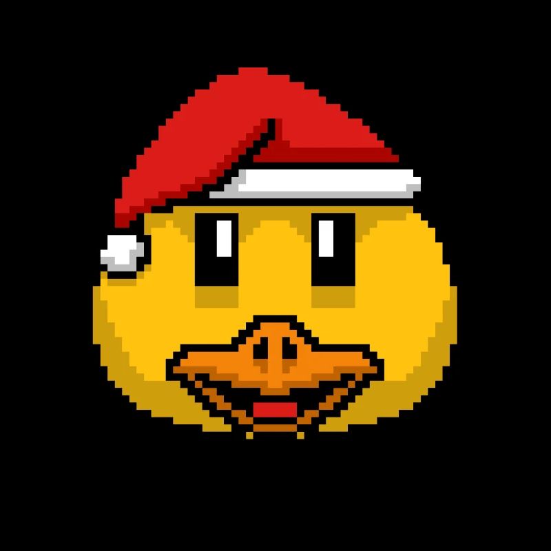 Canard de Noël pixélisé - Drôle de canard
