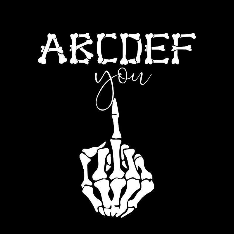 ABCDEF Mittelfinger Outfit