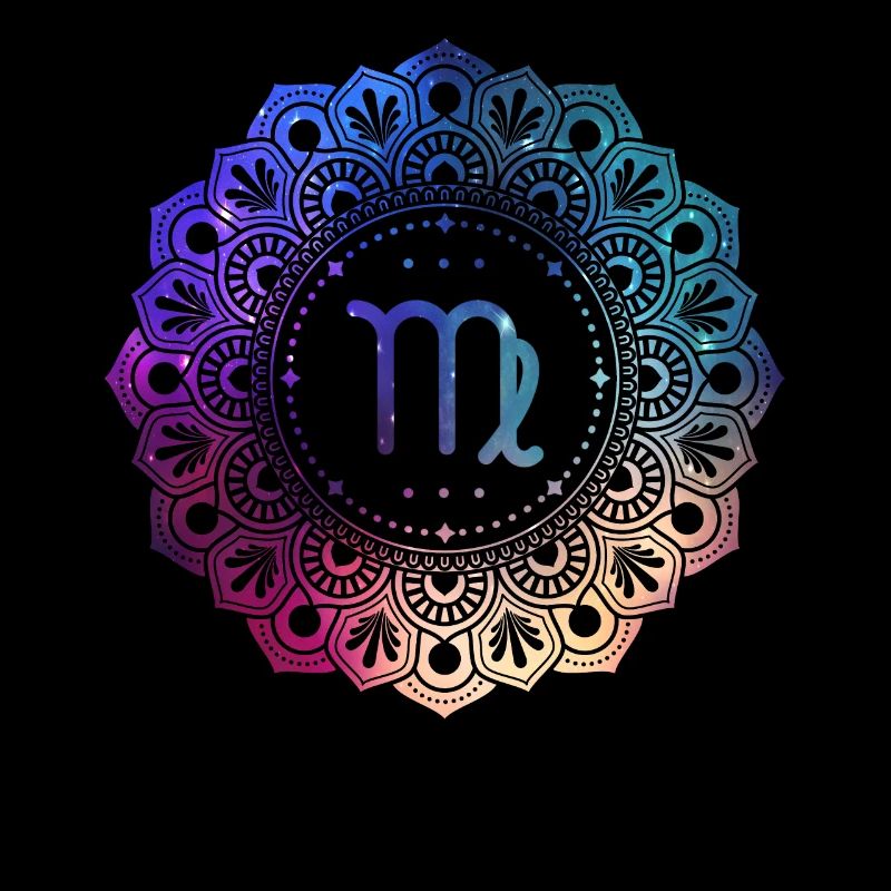 Jungfrau Sternzeichen Symbol Mandala