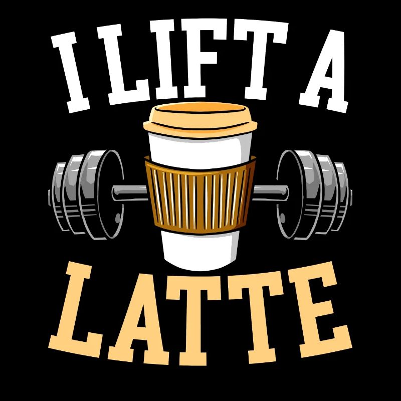 Ich hebe einen Latte Koffein Kaffeetrinker Bodybuilder