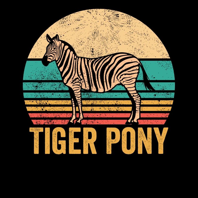 Funny Zebra Tiger Pony Retro