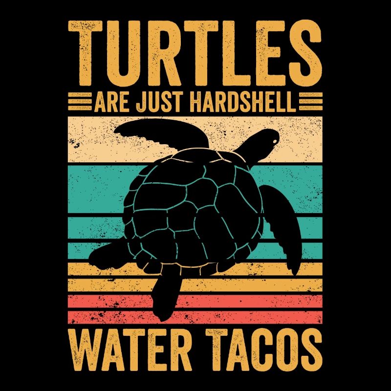 Funny turtles are just hard-shell water-T